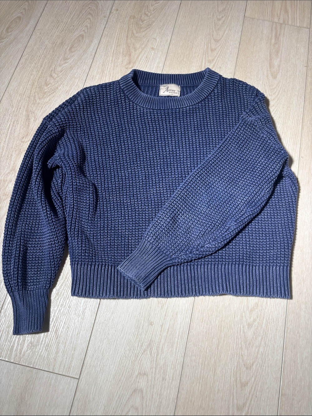 Blue Heavy Knit Sweater